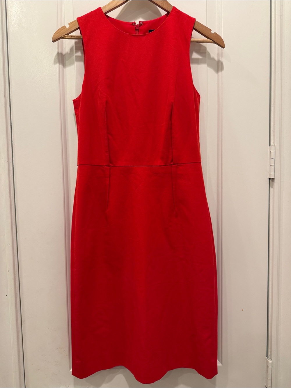 J. Crew Sleeveless Red Sheath Dress